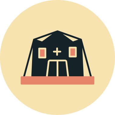 Kiliseye. Web simgesi basit illüstrasyon