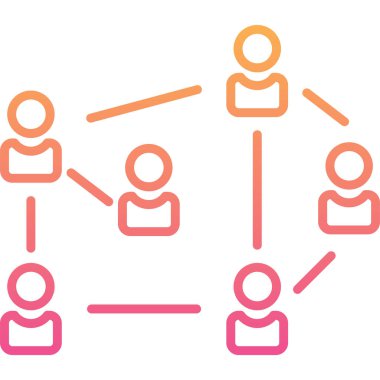 Bir grup insanın vektör çizimi