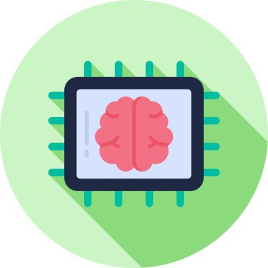 Beyin vektör simgesi modern illüstrasyon