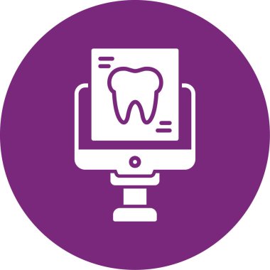 Diş simgesi vektör illüstrasyonu