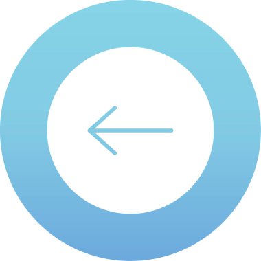 Mavi yuvarlak bir simgenin vektör illüstrasyonu