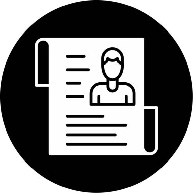 Bir belge simgesinin vektör illüstrasyonu