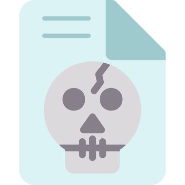 kafatası düz vektör simgesi