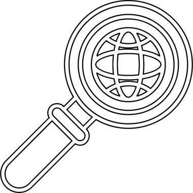 Büyütme cam simgesi vektör illüstrasyonu