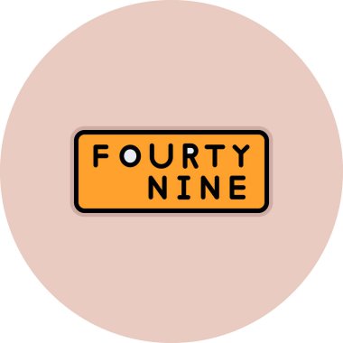 6 numaralı simge, vektör illüstrasyonu