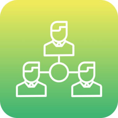 Eşsiz hiyerarşi vektör çizgisi simgesi