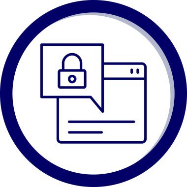 Kilit. Web simgesi basit illüstrasyon