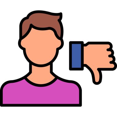 Bir insan simgesinin vektör illüstrasyonu.