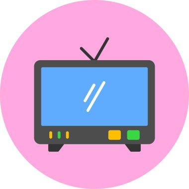 TV simgesi vektör illüstrasyonu