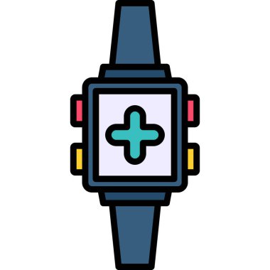 akıllı saat simge vektör illüstrasyonu