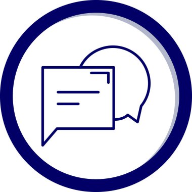 Mesaj var. Web simgesi basit illüstrasyon