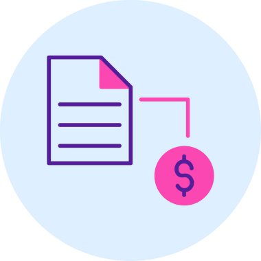 iş ve finans satırı vektör simgesi.