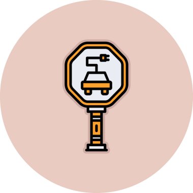 Modern bir yol simgesinin vektör illüstrasyonu