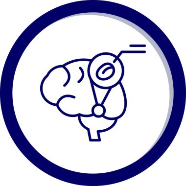 Beyin. Web simgesi basit illüstrasyon