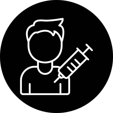 Şırıngayla aşı olan kişi