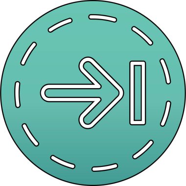 ok yönü sağ simgesi - taslak biçimi