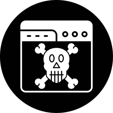 kafatası simgesi, vektör illüstrasyonu