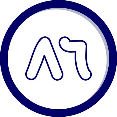 Bir kadının izole edilmiş tek bir simgesinin vektör çizimi