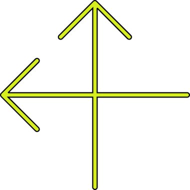 ok ok yönü simgesi ana hat biçiminde