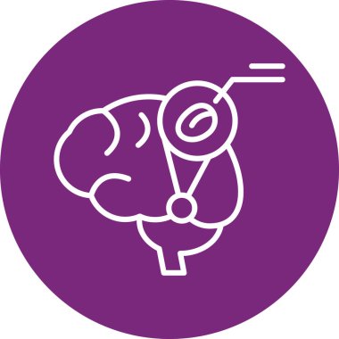 İnsan beyni simgesi, vektör illüstrasyonu