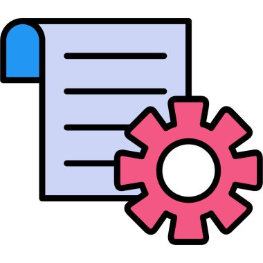 belge simgesi. Web için belge vektör simgelerinin özet çizimi