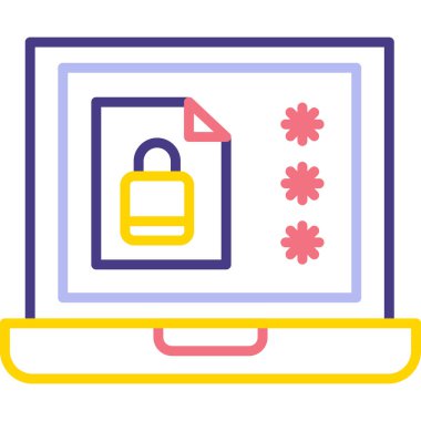 Güvenlik sistemi simgesi vektör illüstrasyonu