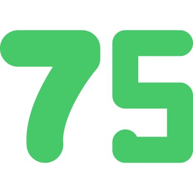 77 numara vektör illüstrasyon tasarımı