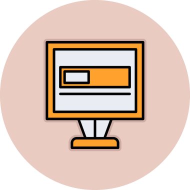 web simgesi, dizüstü bilgisayar vektör illüstrasyon