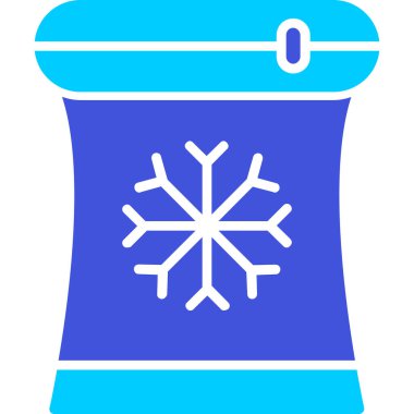 Mavi ve beyaz bir Noel kar tanesinin vektör çizimi