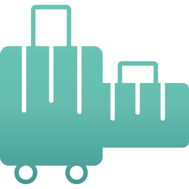 Bagaj web vektör simgesi