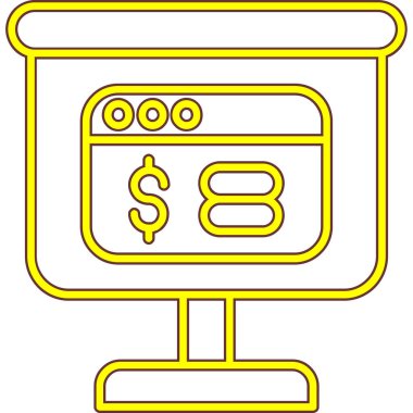 para dolar makine simgesi - taslak biçimi