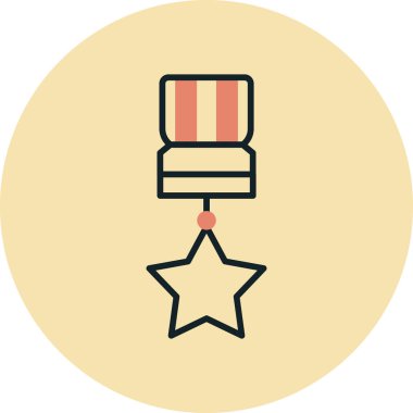 Madalya. Web simgesi basit illüstrasyon