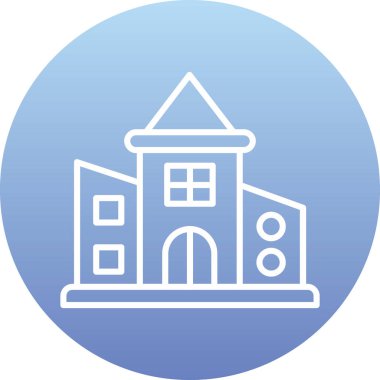 okul simgesi vektör illüstrasyonu