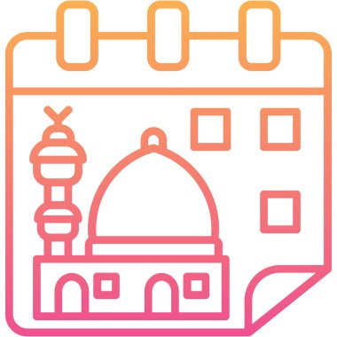 Cami. Web simgesi basit illüstrasyon