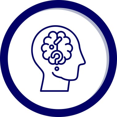 Beyin. Web simgesi basit illüstrasyon