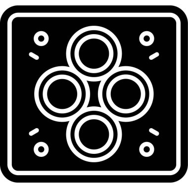 Kumarhane çipi simgesi, kumarhane çipinin vektör çizimi