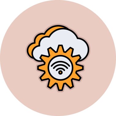 Bulut Wi-Fi işareti. vektör illüstrasyonu