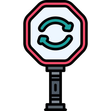 Hayran ikonu. renk vektörü illüstrasyonu, beyaz üzerinde vektör