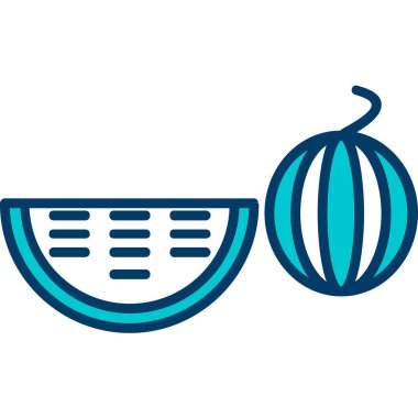 Karpuz simgesi vektör illüstrasyonu