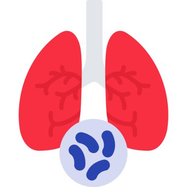 Akciğerler. Web simgesi vektör illüstrasyonu