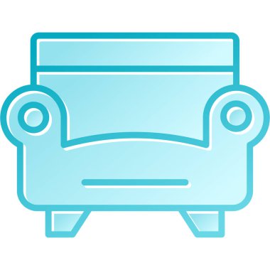 Koltuk simgesi. Vektör illüstrasyonu