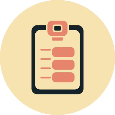 Kontrol listesi vektör simgesi modern basit vektör illüstrasyonu