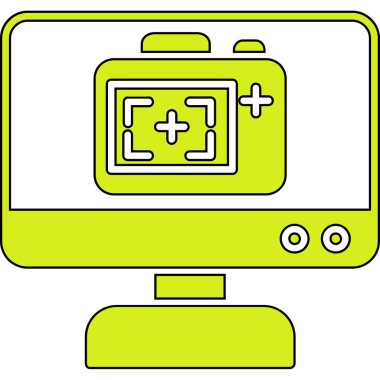 oyun konsolu simgesi, basit vektör illüstrasyonu