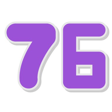 7 numara vektör etiketi simgesi.