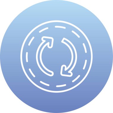 Geri dönüşüm simgesinin vektör çizimi