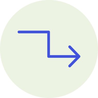 Yön oku. Web simgesi basit illüstrasyon