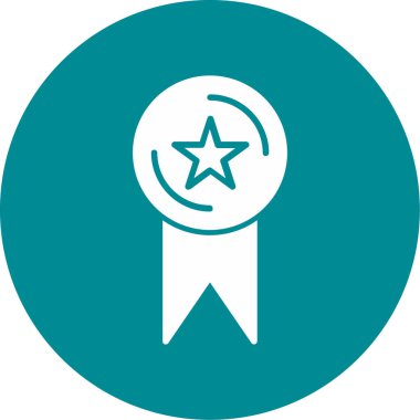 Ödül rozeti ikonu vektörü. İnce çizgi işareti. izole edilmiş sınır sembolü çizimi