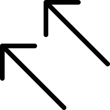 Oklar ana hatlar biçiminde simge aşağı ok