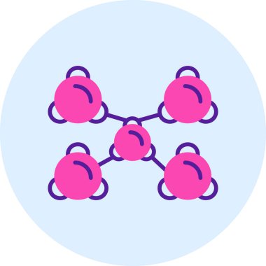 Molekül. Web simgesi basit illüstrasyon