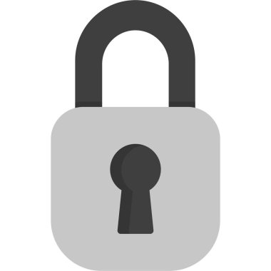 Kilit düz tasarım simgesi